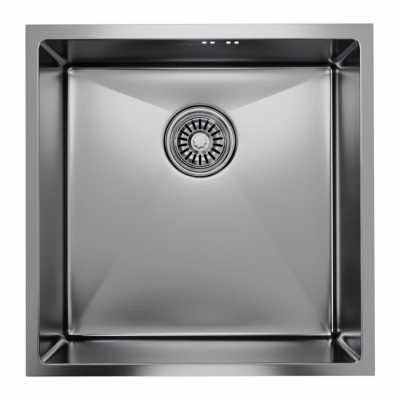 картинка Мойка подст.монтаж 50х50 (3,0) вып 3 1/2  MIXLINE PRO 20см с сифоном (сатин) от магазина Faberna.ru
