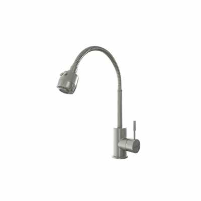 картинка Смеситель для кухни 35k MIXLINE MLSS-0302 гибкий металлический излив от магазина Faberna.ru